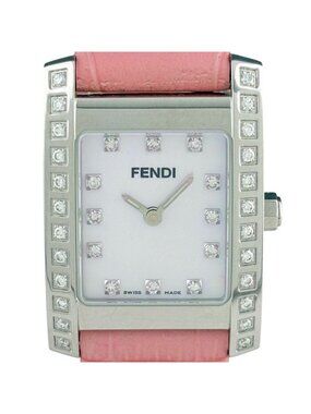 Fendi Classico Watch SS Leather Quartz Pink